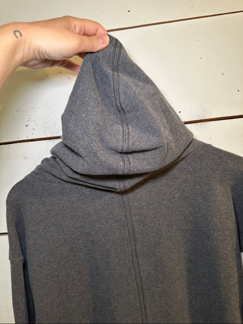 Lululemon Womens Stress Less Hoodie Heathered Dark Gray - Picture 5 of 16